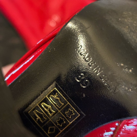 L’Intervalle Red Patent Leather Ankle Boots - Picture 6 of 9